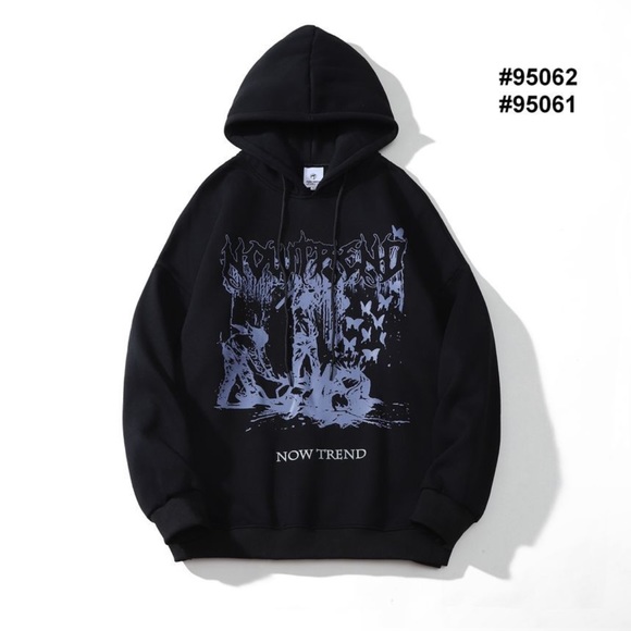 YesStyle Tops - Yesstyle Acubi Graphic Sweatshirt Oversized Print